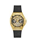 Силиконовые женские часы Asteria GW0620L2 на черном ремешке Guess, черный - фото