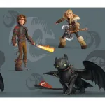 Дорожка на стол Драконы Уолт Дисней Wirth, серый - фото 3