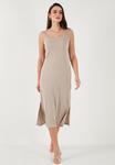 Платье из джерси REGULAR FIT LELA, бежевый - фото 2