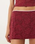 Бордовая кружевная мини-юбка Motel Nidya - фото 3