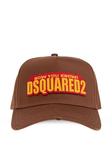 DSQUARED2 бейсболка с вышитым логотипом, коричневый - фото