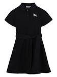 Платье Burberry Kids EKD с вышивкой, черный - фото