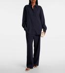 Оверсайз рубашка Toteme, Navy - фото 2