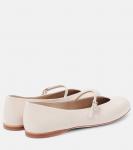 Кожаные балетки Max Mara, Cemento - фото 2