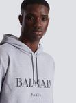 Толстовка с принтом Balmain, серый - фото 7