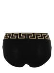 Versace трусы-брифы с узором Greca, черный - фото 2
