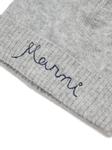 Marni Kids шапка бини с вышитым логотипом, серый - фото 3