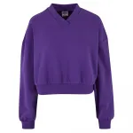 Свитер Urban Classics Cropped v neck, фиолетовый - фото 3