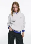 Худи со звездой и слоганом Pull&Bear, Stone - фото 3