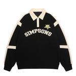 The Simpsons Рубашка-поло унисекс «Симпсоны», Черный - фото