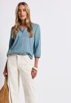 Топ Street One SPLIT NECK, Blau/Light Blue - фото