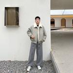 Пуховик Unisex Lapel Thickened Patchwork X1617, coffee - фото 5