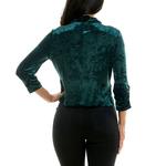 Женский бархатный укороченный блейзер Nina Leonard, черный - фото 2