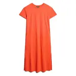 Платье Superdry W8011868A short sleeve midi, оранжевый - фото