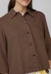 Блузка на пуговицах s.Oliver, темно-коричневый - фото 3