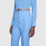 Ремень с пряжкой Double G GUCCI - фото 2