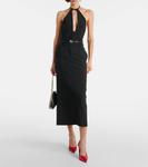 Юбка миди с вырезом The Attico, черный - фото 2