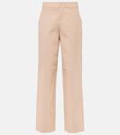 Кожаные брюки массимо Stouls, бежевый - фото