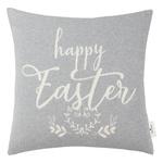 Чехол на подушку Tom Tailor Happy Easter, 45x45x1 см, серый - фото