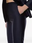 Атласные брюки строгого кроя Alberta Ferretti, синий - фото 4