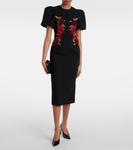 Платье миди с розеткой Rebecca Vallance, черный - фото 2