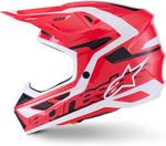 Шлем Alpinestars S-M7 Deed, ECE06/DOT, Red/Black/White Glossy - фото 4