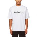 Футболка с логотипом Script Balenciaga, белый - фото 3