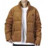 Пуховик унисекс хаки Puma, желтый - фото 3