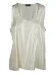 Топ из шелкового крепа Peserico, белый - фото