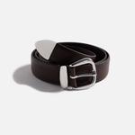 Ремень Anderson's Tanned Leather Belt With Metal Tip And Keeper, коричневый - фото