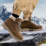 Мужские коричневые ботинки Martin Jeep с золотистой флисовой подкладкой - фото 10