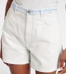 Джинсовые шорты средней посадки Stella McCartney, White/Blue - фото 4