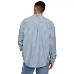 GAP Рубашка мужская синяя в полоску - фото 2