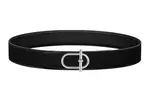 HERMES Кожаный ремень мужской двусторонний, Black - фото