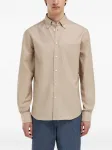 Рубашка с монограммой Ferragamo, бежевый - фото 3