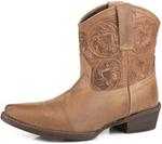 Женские вестерн-сапоги ROPER Dusty Tooled, Tan - фото
