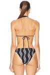 Топ бикини Yasmeen Solid & Striped, Wavy Stripe Noir - фото 3