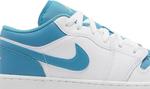 Кроссовки Air Jordan 1 Low GS 'Aquatone', белый - фото 2