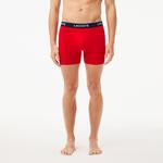 Lacoste мужские боксеры 3 шт, Navy Blue/Red/Deep Ocean (New) - фото 5