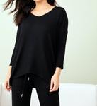 Топ Tie Dye High-Low черного цвета french kyss - фото