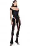 Черный Иллюзионный Боди Mugler - фото 5