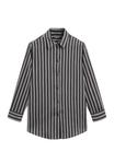 Блуза Massimo Dutti Button-down blouse, Black - фото 6