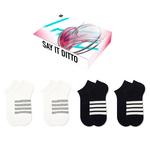 Satin Charm Duanmei Men Socks, 4 двойных (2 черных + 2 белых) - фото 27