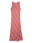 Платье-макси в полоску ASPESI, розовый - фото