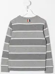 Полосатый свитер с длинными рукавами Thom Browne Kids, серый - фото 2