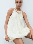 Вышитое мини-платье Tania-H без рукавов Mango, Natural White - фото 7