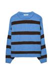 Джемпер Stradivarius STRIPED ROUND NECK , Blue - фото 5