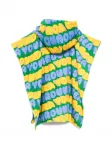 Пончо-полотенце с капюшоном и графическим принтом Stella McCartney Kids, зеленый - фото 2