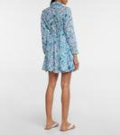 Мини-платье с цветочным принтом Poupette St Barth, Blue Monaco - фото 3