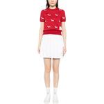 Топ Short sleeve Rib cuff Tee THOM BROWNE, красный - фото 3
